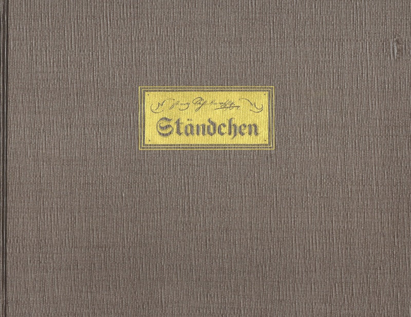 Schubert, Standchen fur Contralt (Facs.) (武蔵野音楽大学)
