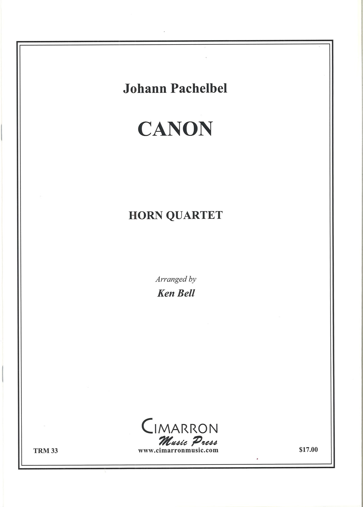 Pachelbel, Canon (4Hn) (Cimarron Music Press)