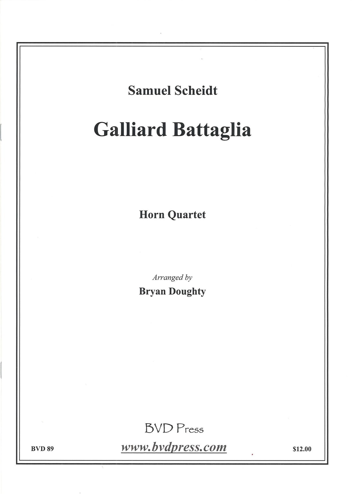Scheidt, Galliard Battaglia (4Hn) (Brassworks 4/BVD Press)