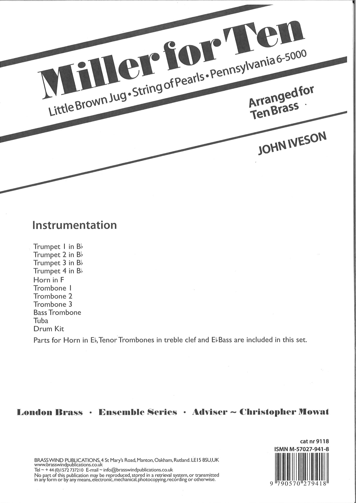 Miller for Ten (Brass Wind Publications)