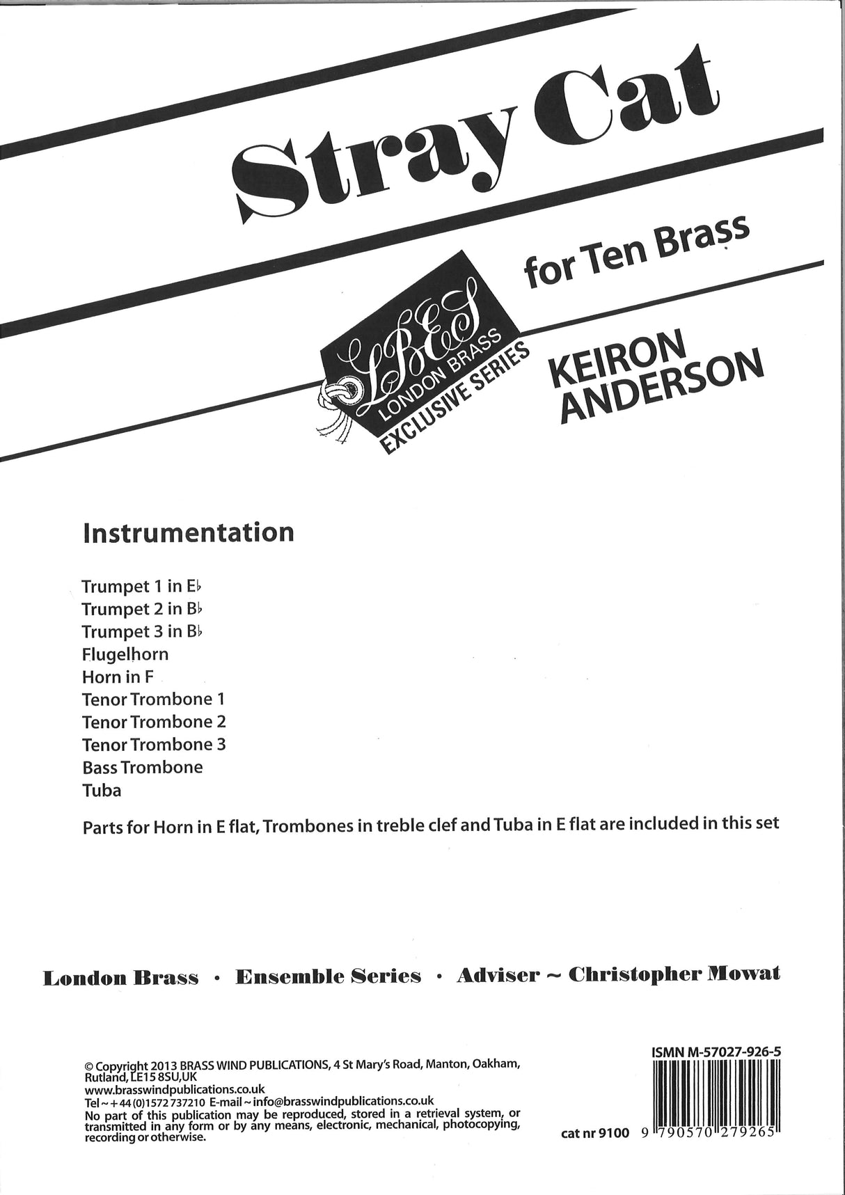 Anderson,K., Stray Cat for 10 Brass (Brass Wind Publications)
