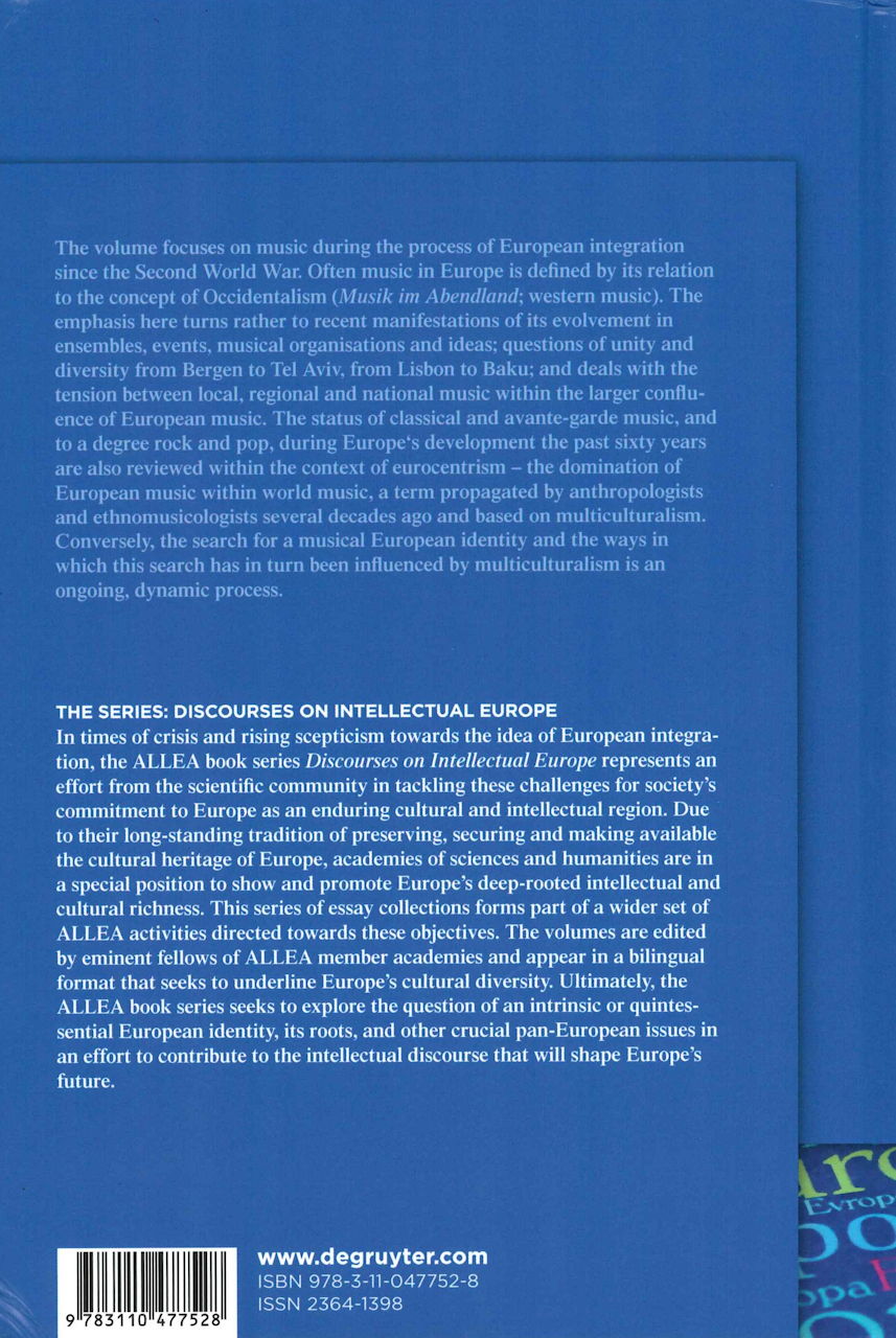 Riethmuller, Role of Music in European (De Gruyter Akademie Forschung)