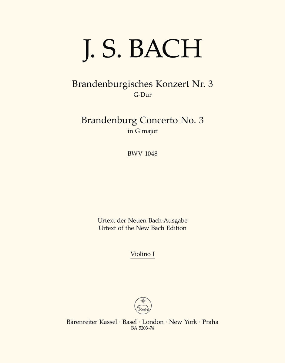 Bach, Brandenburg Concerto No. 3 (Barenreiter)