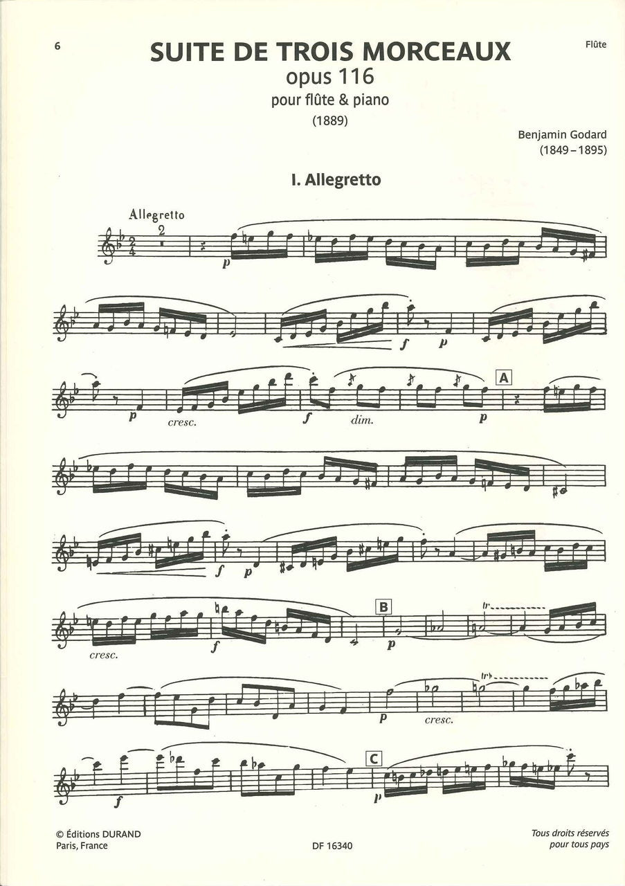 Oeuvres francaises pour flute & piano (Durand)