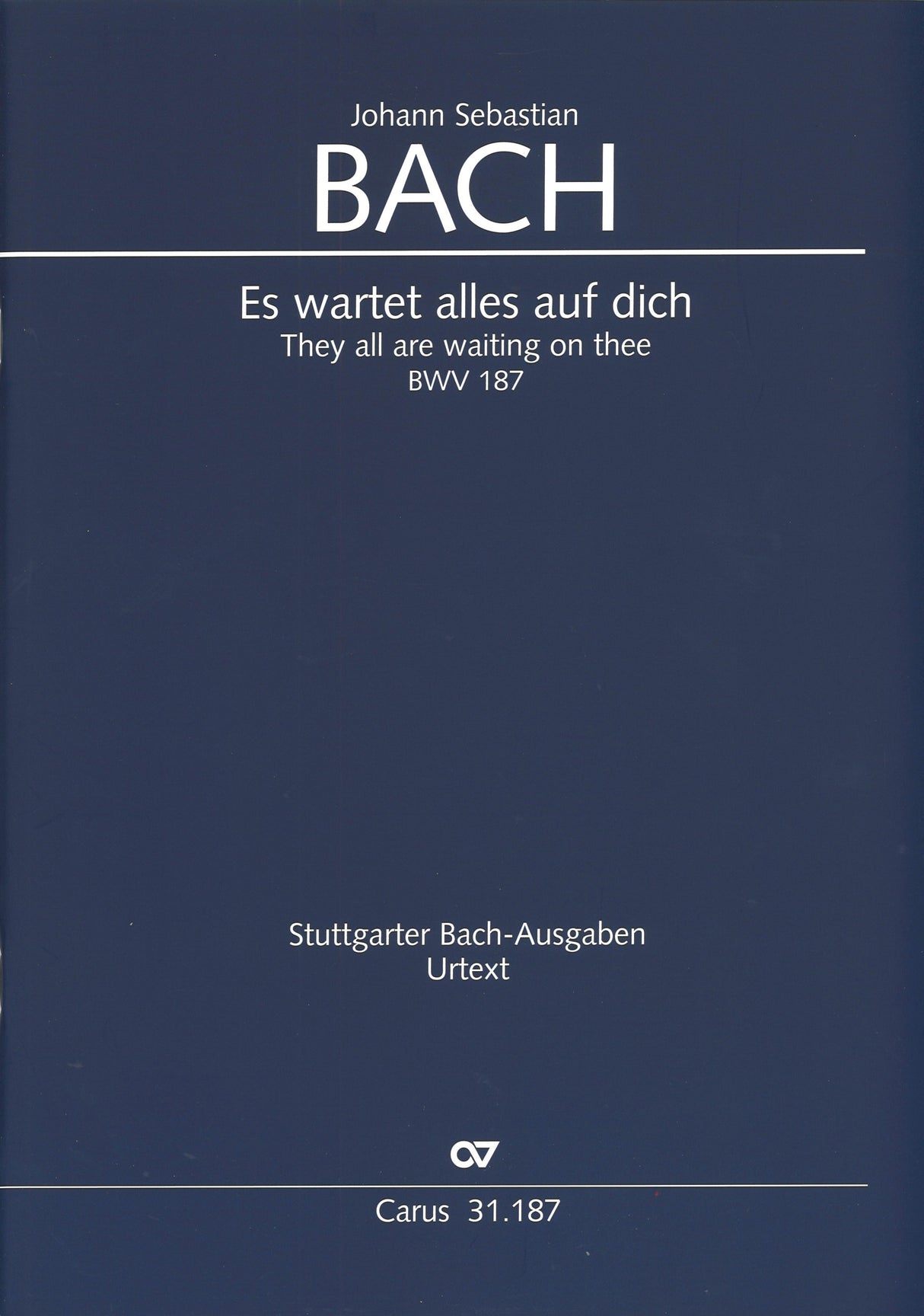 Bach, Kantate BWV 187 Full Score (Carus)