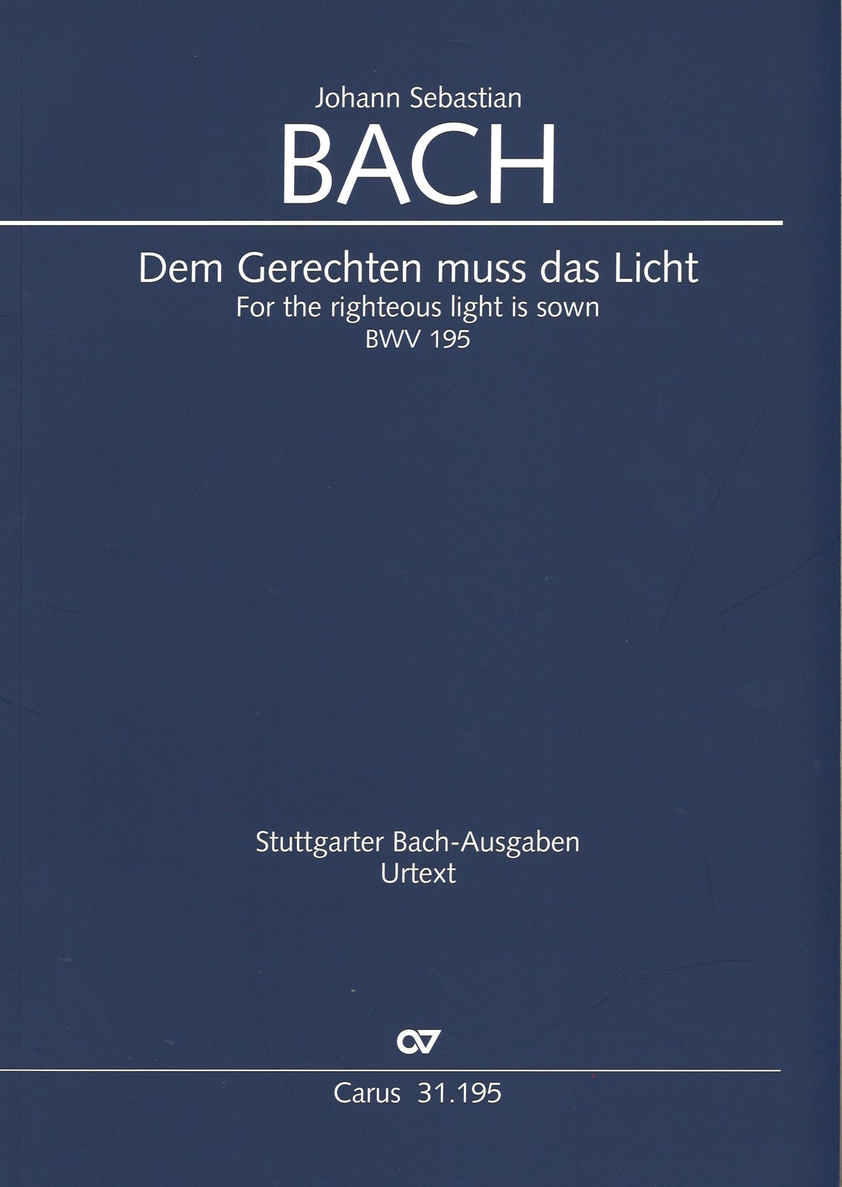 Bach, Kantate BWV 195 Full Score (Carus)