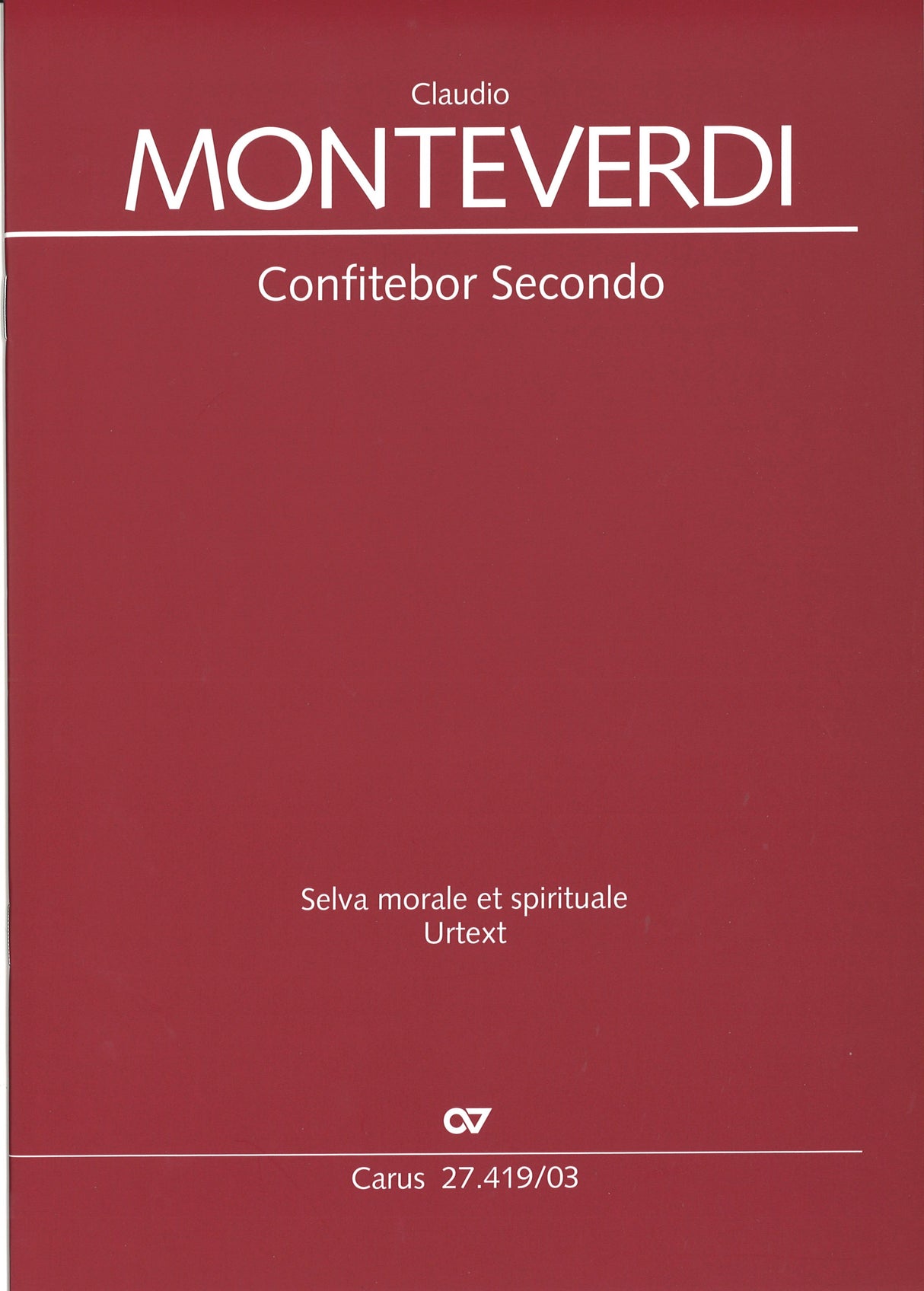 Monteverdi, Confitebor II ('Selva') (Carus)