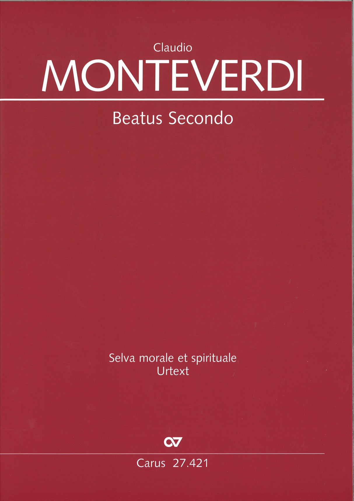 Monteverdi, Beatus vir II (SATTB,Bc) (Carus)