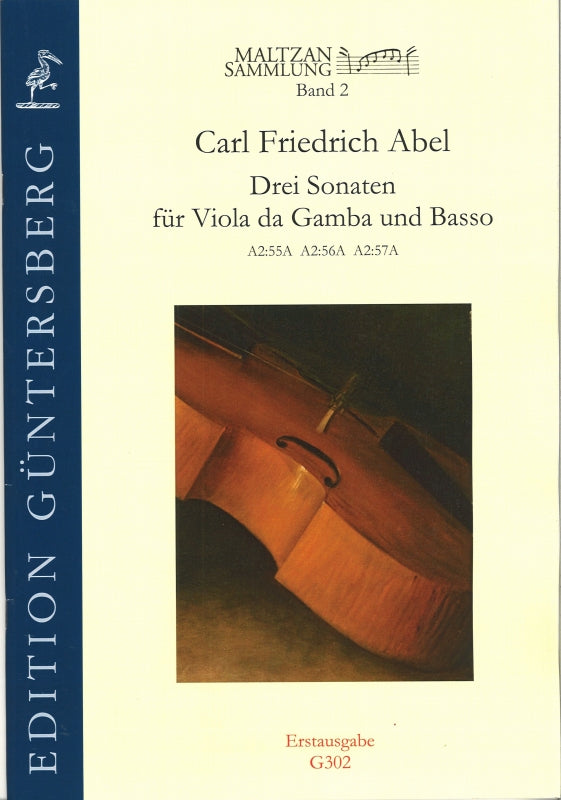 Abel, 3 Sonaten (c,g,a) (VdG,Bc) (Guntersberg/Walhall)