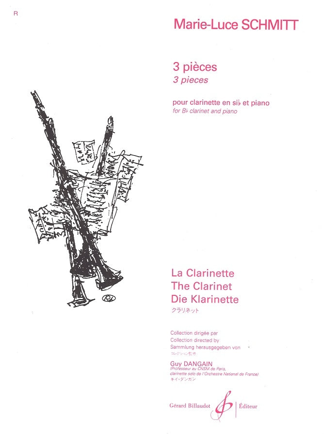 Schmitt,M.-L., 3 Pieces (Cl,Pf) (Billaudot)