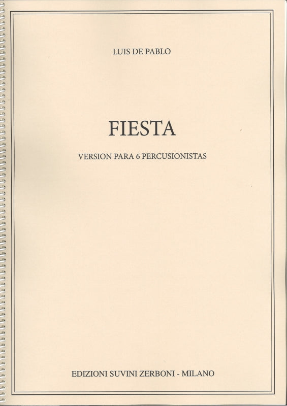 Pablo, Fiesta, para 6 percusionistas (Suvini Zerboni)