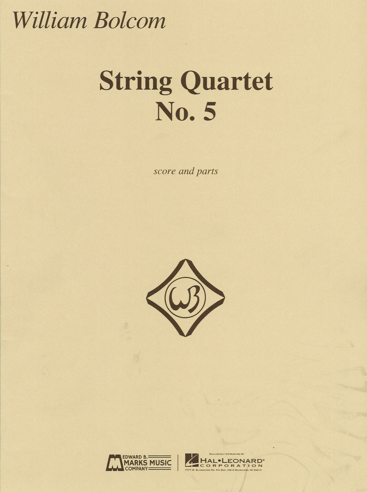 Bolcom, String Quartet No. 5 (Marks)