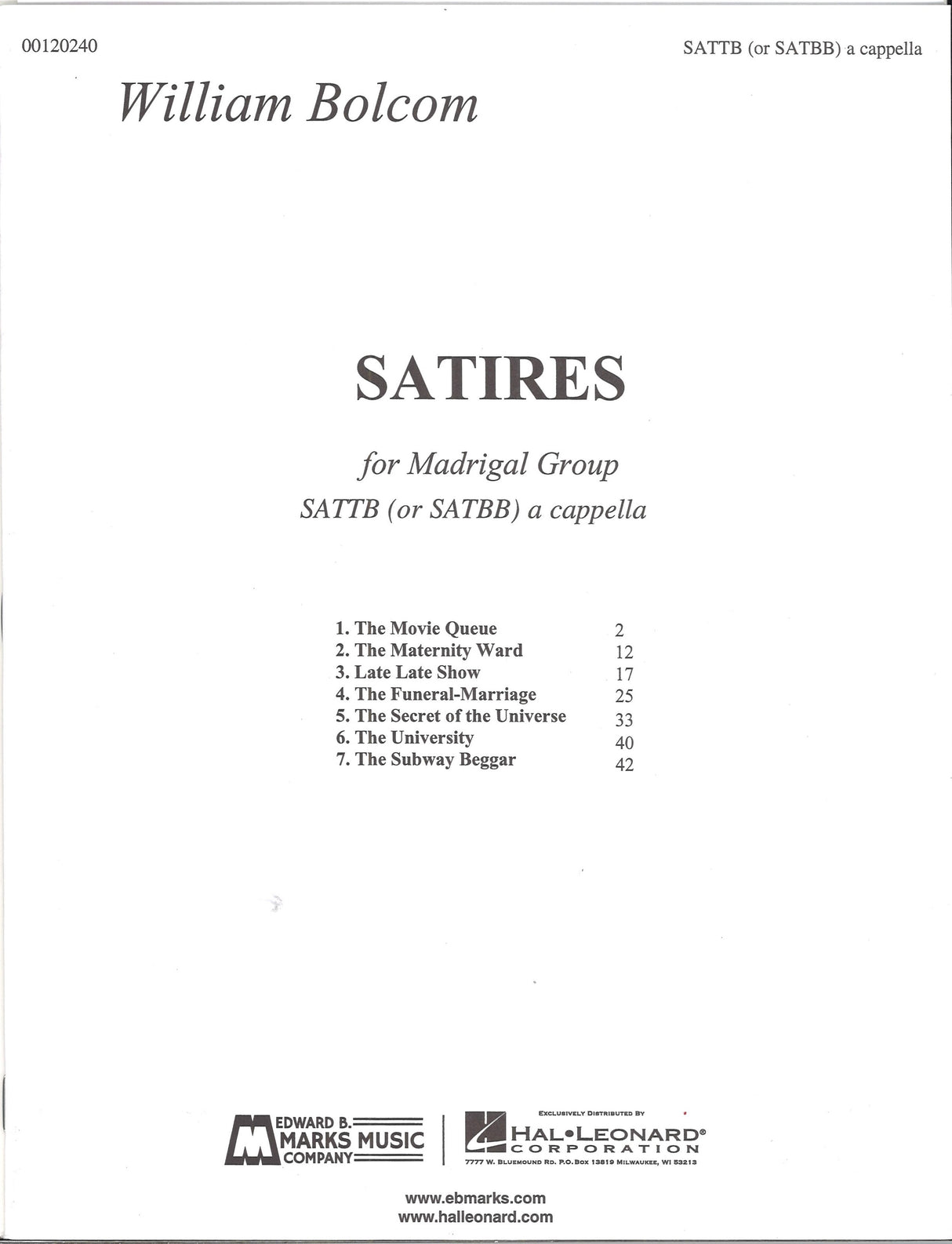 Bolcom, Satires (Marks)