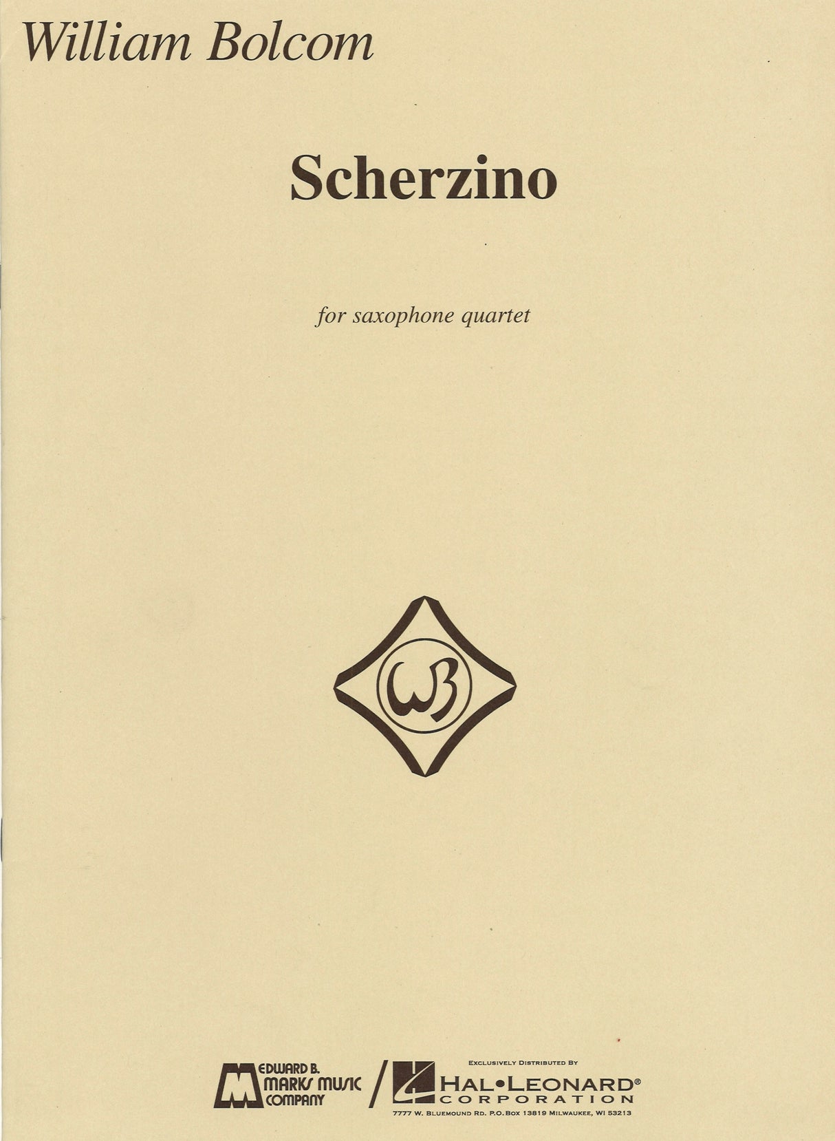 Bolcom, Scherzino (SATBr Sax) (Marks)