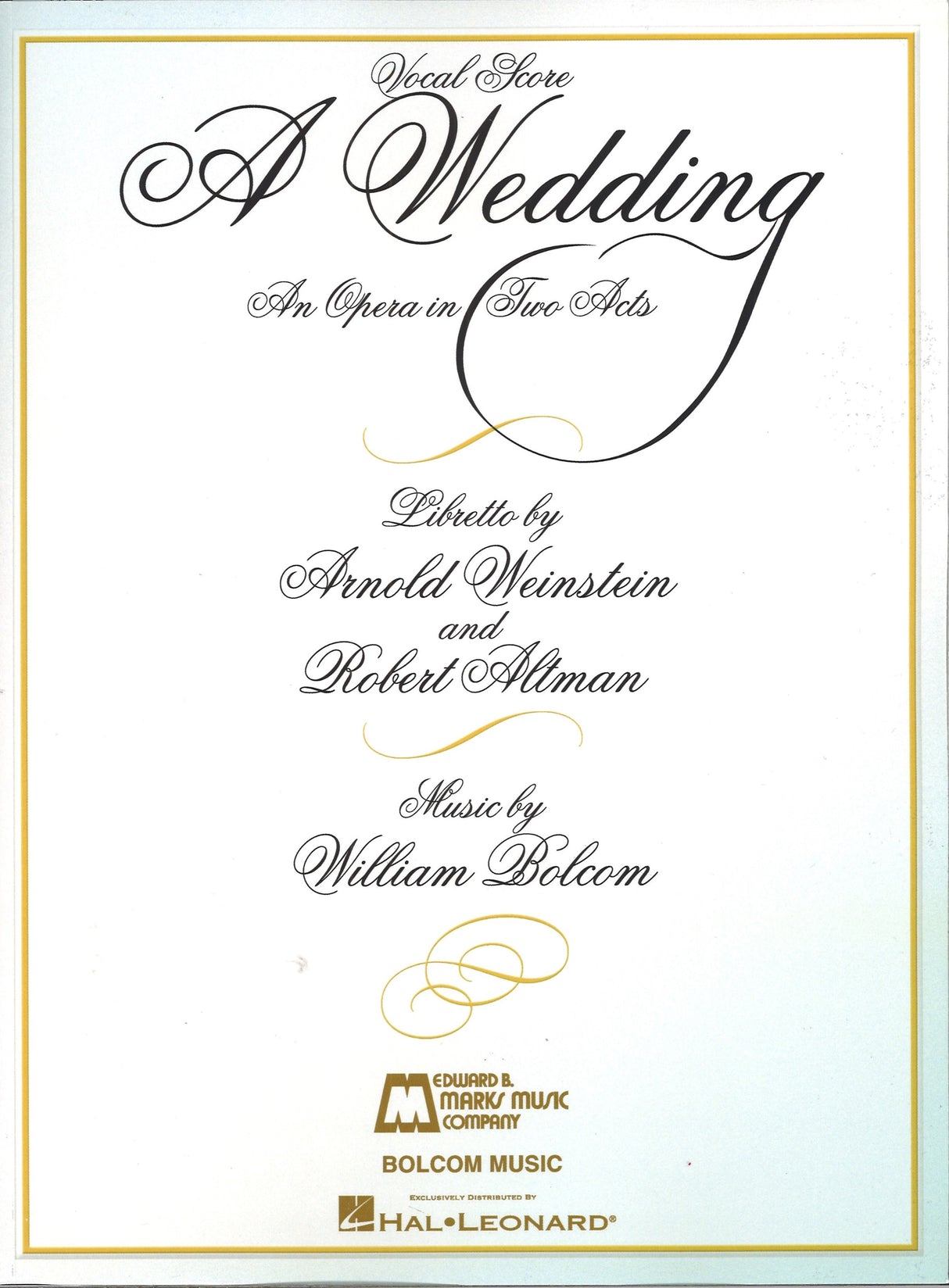 Bolcom, Wedding (Marks)