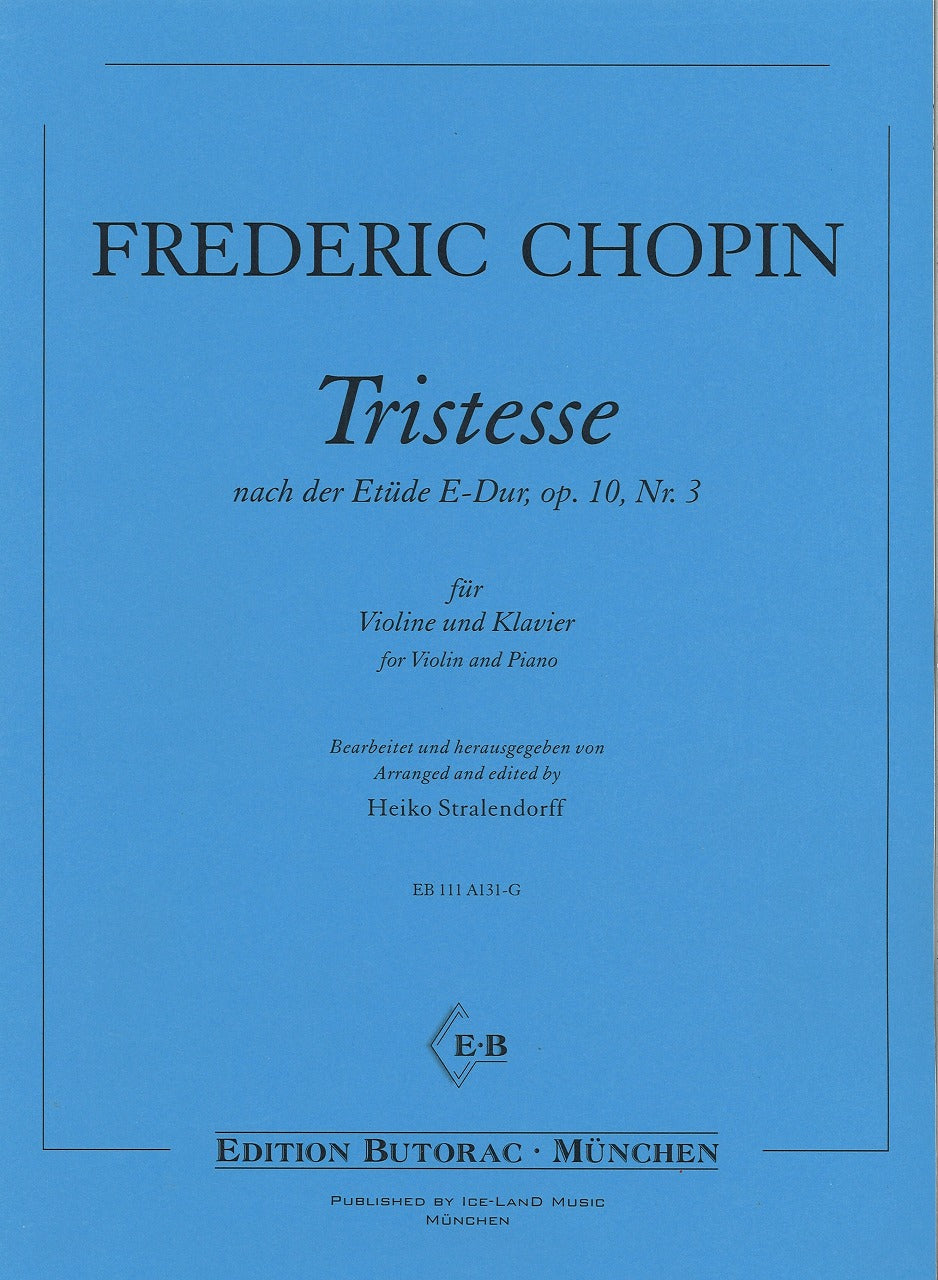 Chopin, Tristesse: Etude op. 10/3 (Butorac/Ice-Land Music)