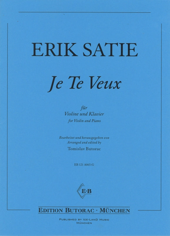 Satie, Je te veux (arr. Butorac) (Butorac/Ice-Land Music)