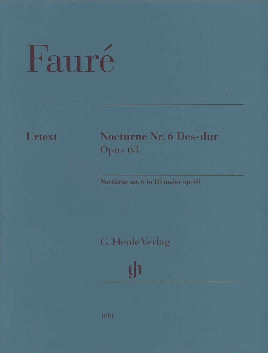 Faure, Nocturne No. 6 in Db, op. 63 (Henle)