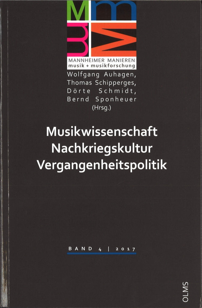 Anhagen, Musikwissenschaft - Nachkriegsk (Olms)