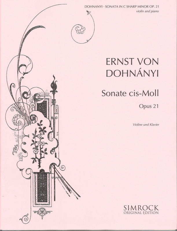 Dohnanyi, Sonata op. 21 in c# (1912) (Simrock)