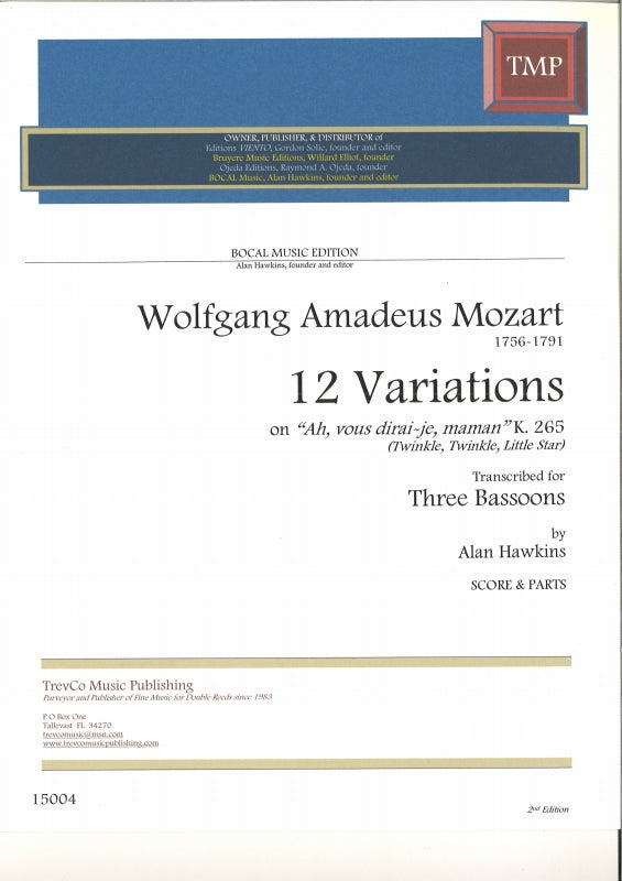 Mozart, Var, 'Ah, vous dirai-je maman' (TrevCo Music)