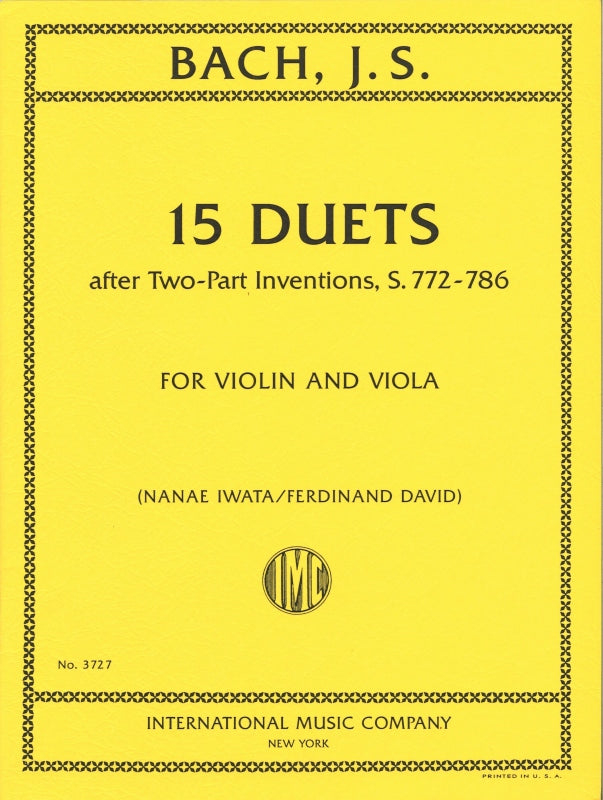 Bach, 15 Duets after Inventions (IMC)