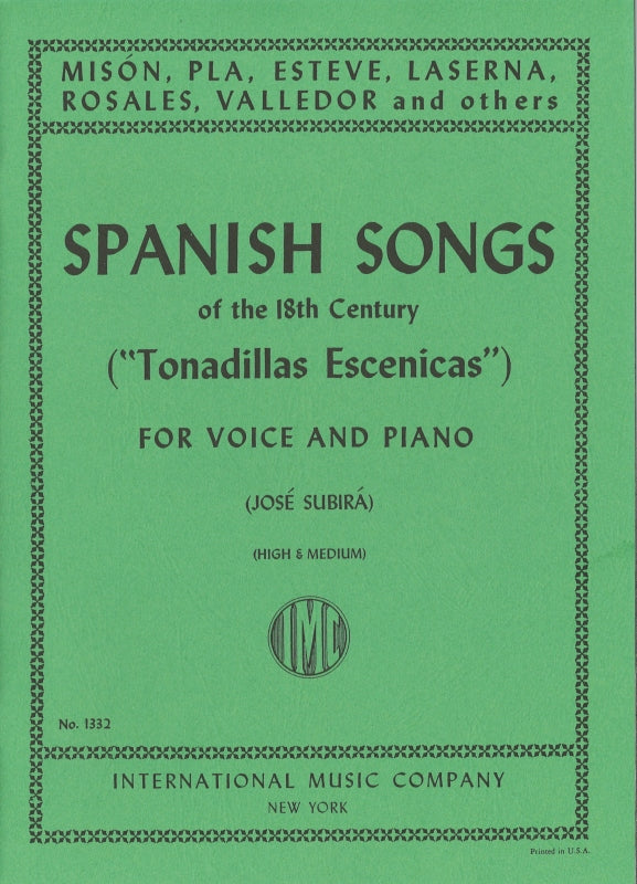 Spanish Songs of the 18th Century (IMC)