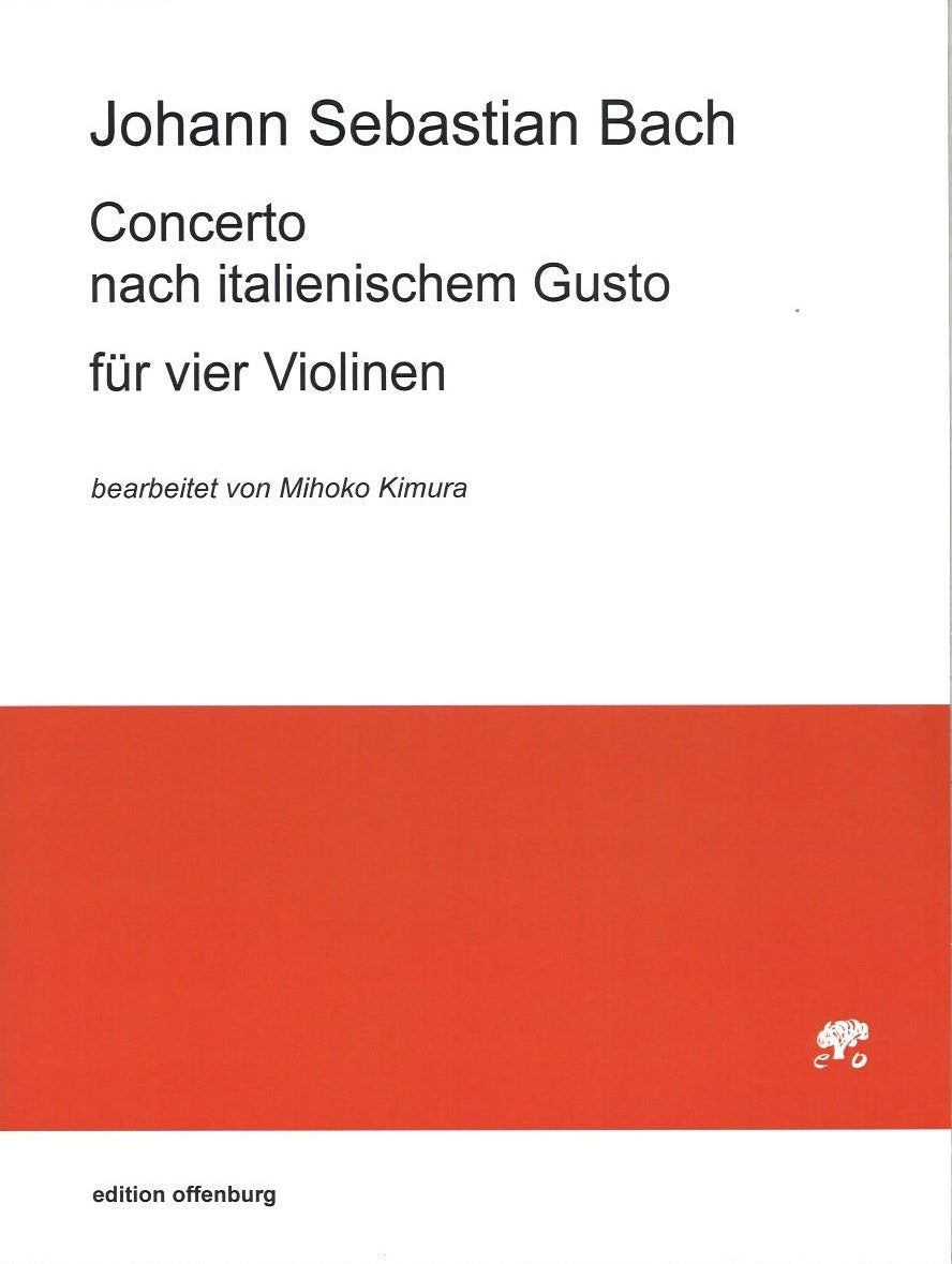 Bach, Concerto nach italien. Gust (4Vn) (Offenburg, Edition)