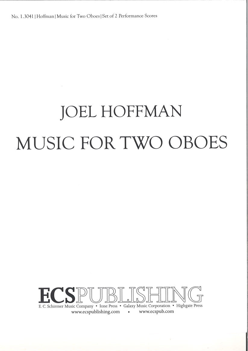 Hoffman,J., Music for 2 Oboes (Galaxy)
