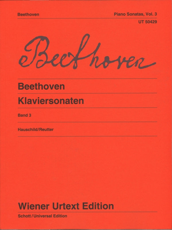 Beethoven, Sonatas 3 (Hauschild/Reutter) (Wiener Urtext Edition)
