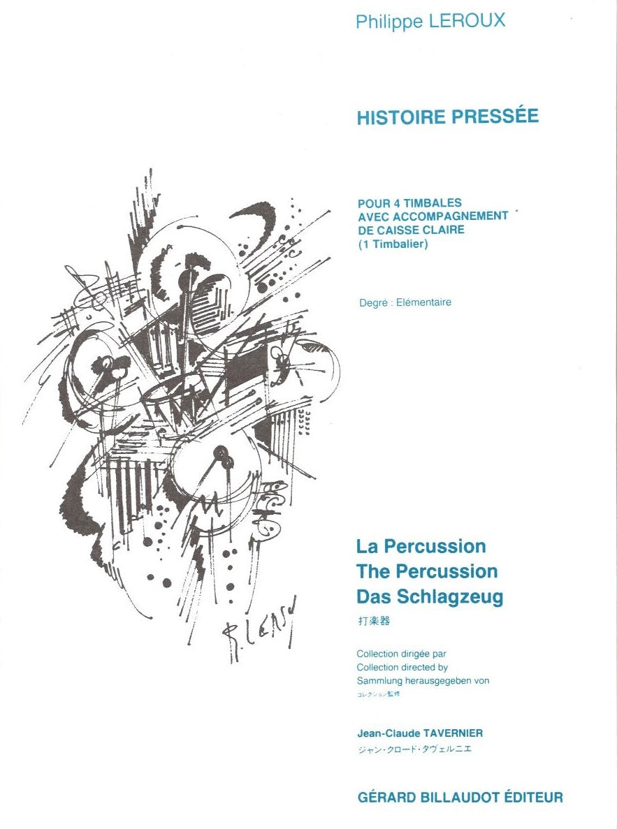 Leroux, Histoire pressee (Timp,SD) (Billaudot)