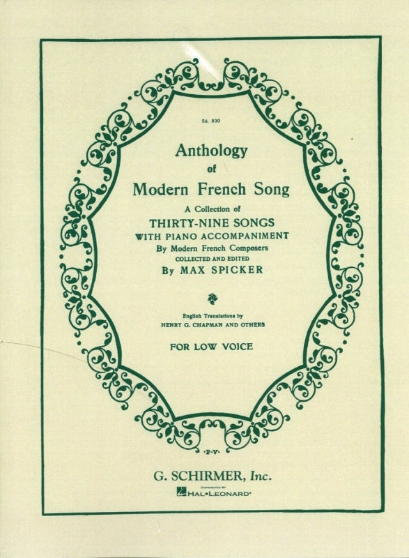 Anthology of Modern French Song (H) (G.Schirmer)