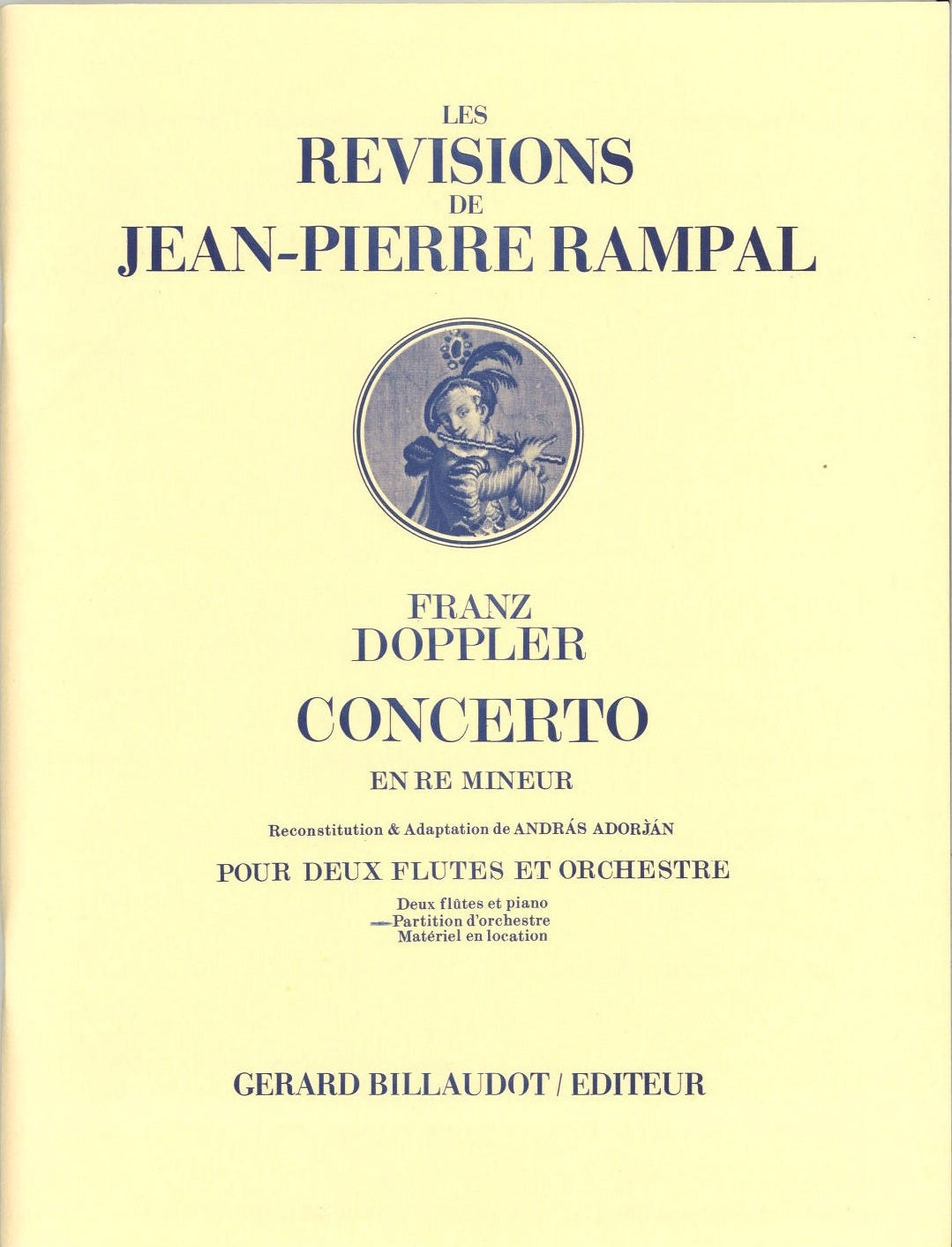 Doppler, Concerto en re min. (2Fl,Orch) (Billaudot)