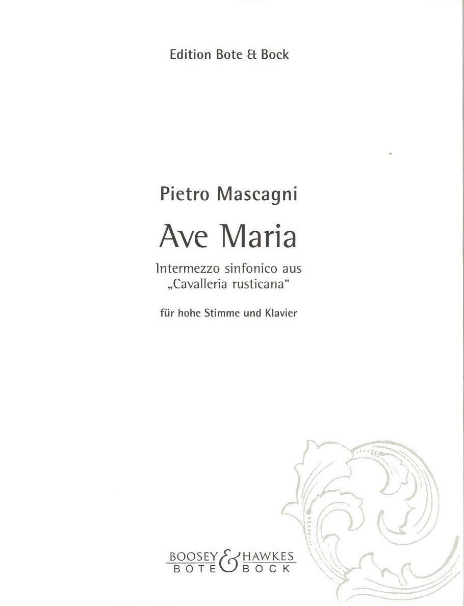 Mascagni, Ave Maria (Intermezzo) (H) (Bote & Bock)