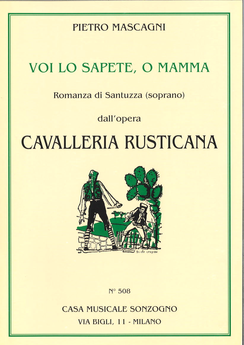 Mascagni, Voi lo sapete, o mamma (Sonzogno)