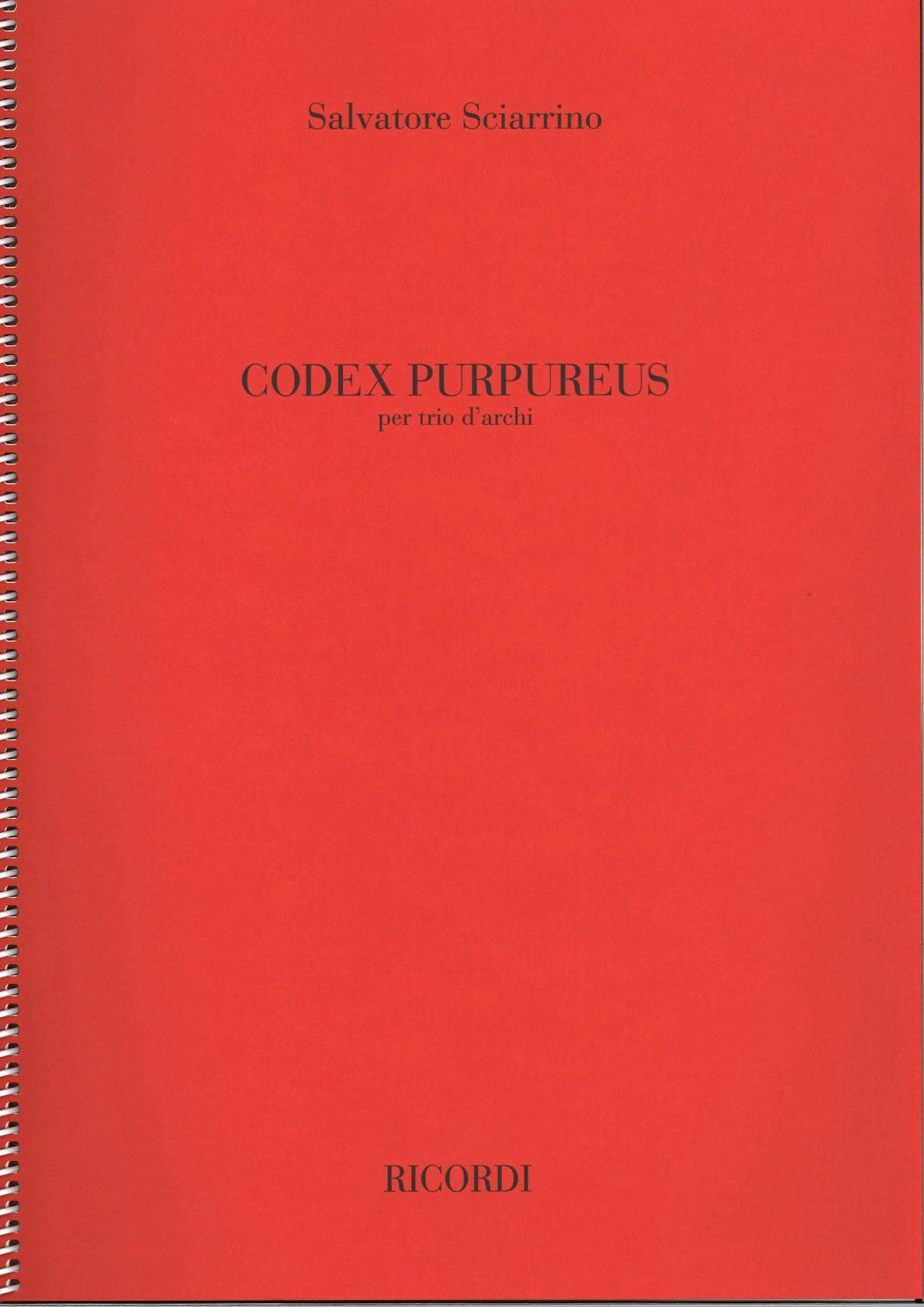 Sciarrino, Codex purpureus (Ricordi)