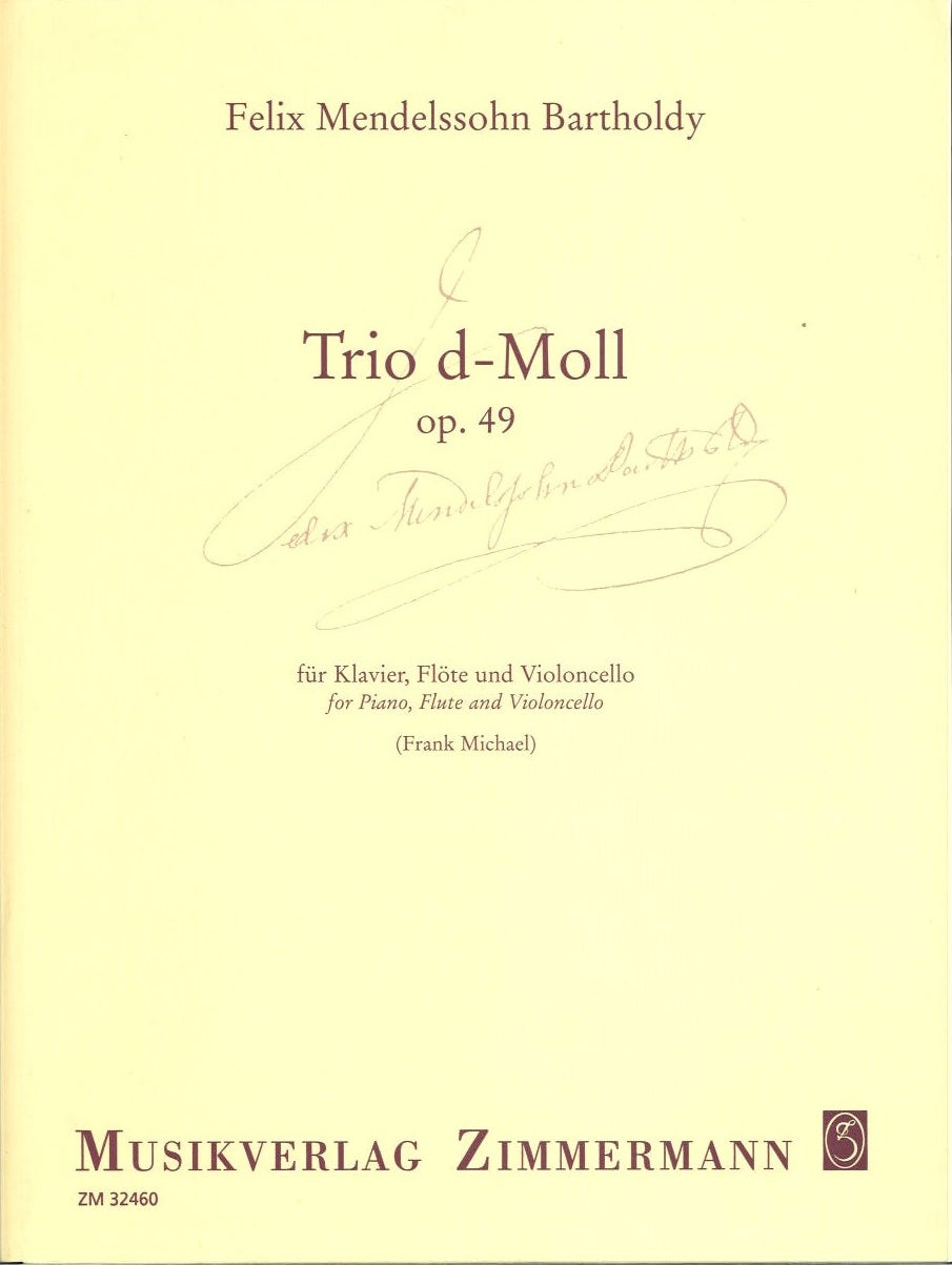 Mendelssohn, Trio op. 49 in d (Fl,Vc,Pf) (Zimmermann)