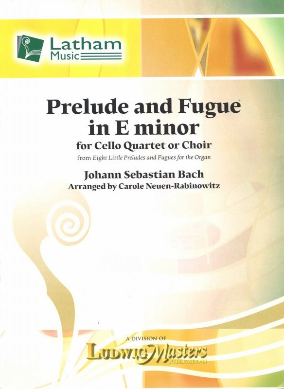 Bach, Prelude & Fugue in e BWV 555 (4Vc) (Latham Music/LudwigMasters)