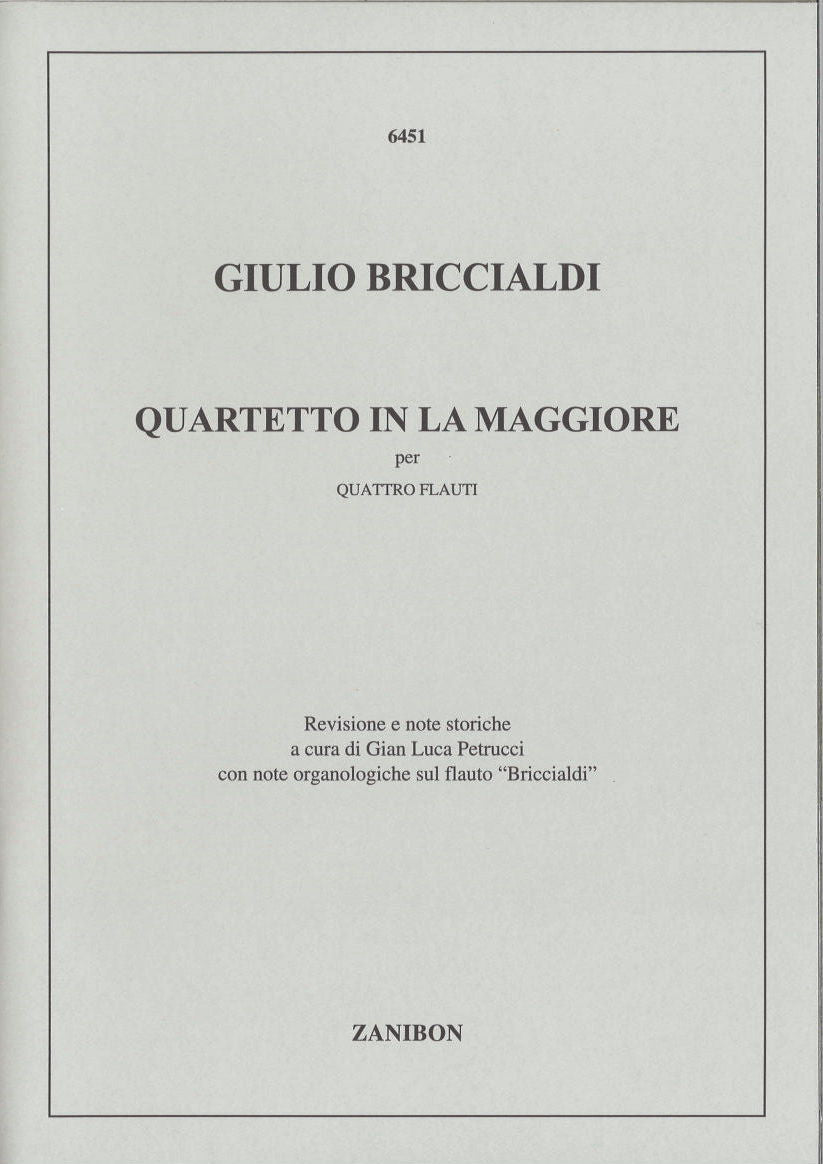 Briccialdi, Quartetto in la magg. (4Fl) (Zanibon)