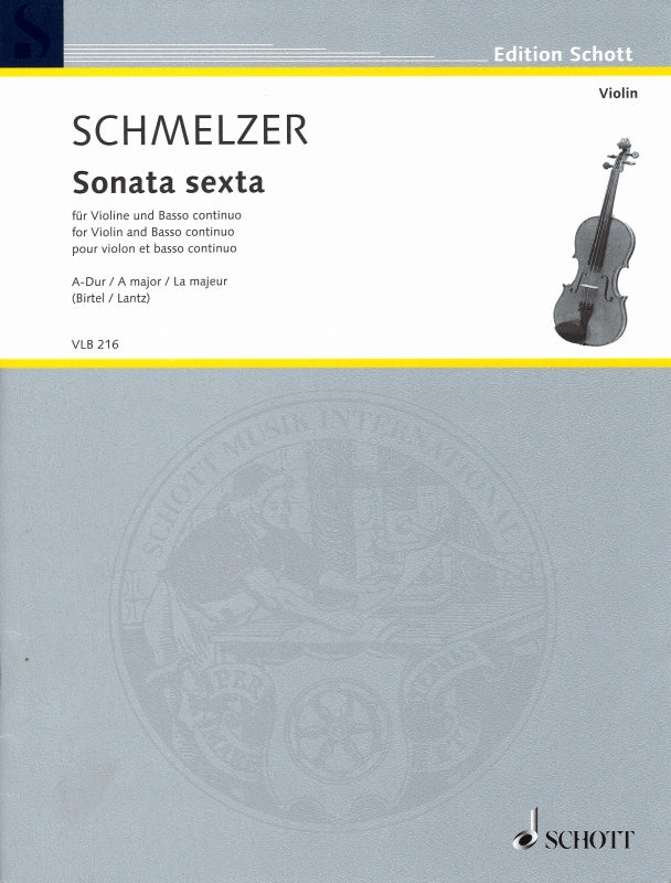 Schmelzer, Sonata sexta in A (Schott)