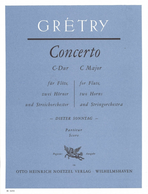 Gretry, Concerto for Flute in C Score (Heinrichshofen)