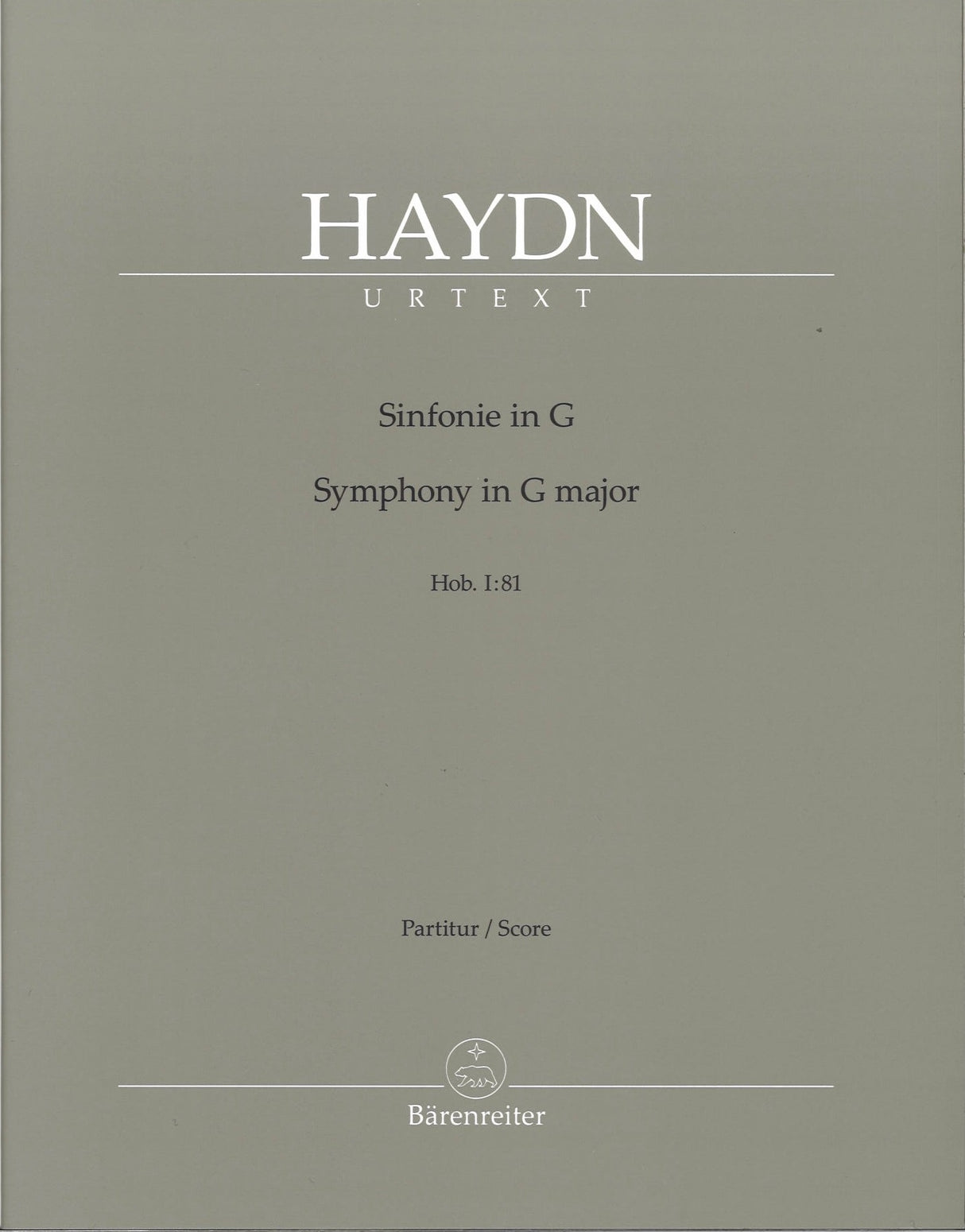 Haydn, Symphony No. 81 Full Score (Barenreiter)