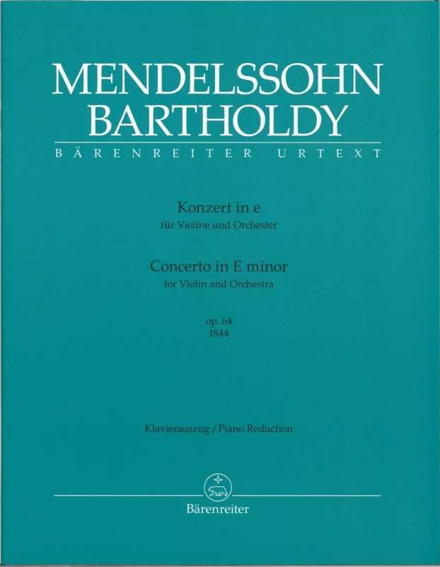 Mendelssohn, Concerto op. 64 (1844 vers. (Barenreiter)