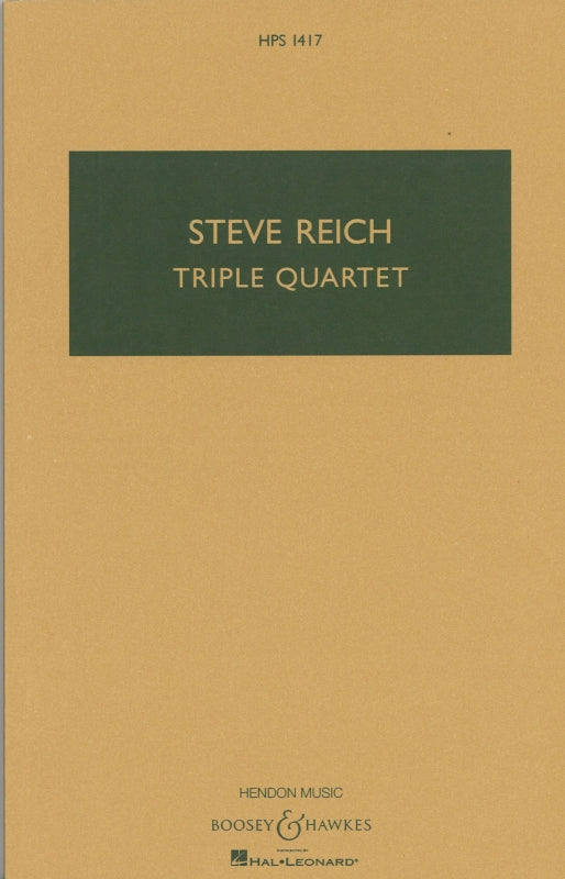 Reich, Triple Quartet for Str.Ens/Orch (Boosey)