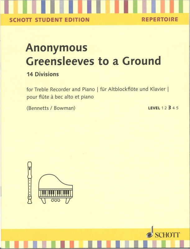 Greensleeves to a Ground (ARec,Pf) (Schott)