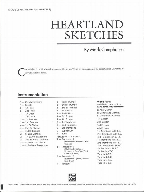 Camphouse, Heartland Sketches (Alfred)