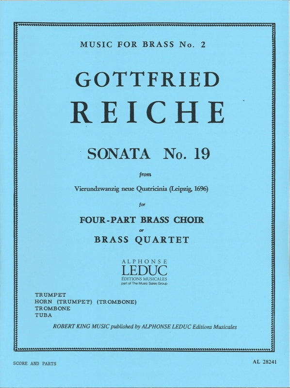 Reiche, Sonata No. 19 (Quartet) (Robert King)