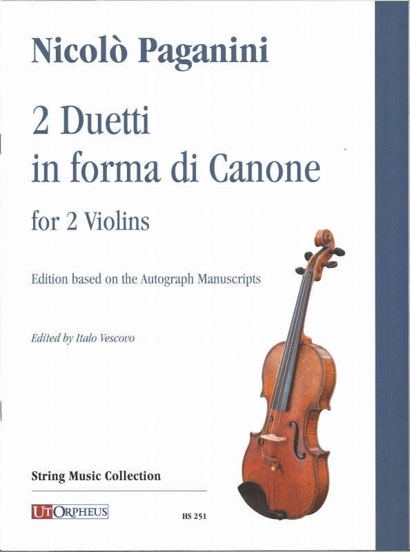 Paganini, 2 Duetti in forma di Canone (Ut Orpheus)