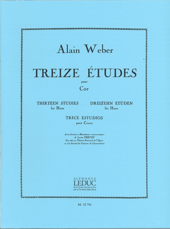 Weber,A., 13 Etudes (Thevet) (Leduc)