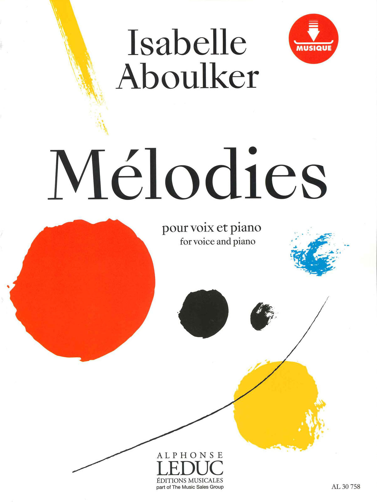 Aboulker, Melodies, pour voix et piano (Leduc)